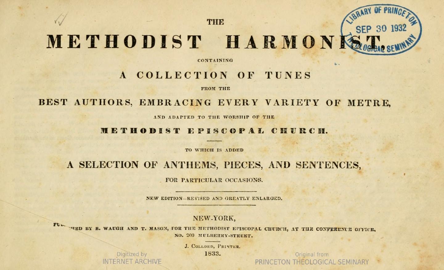 The Methodist Harmonist